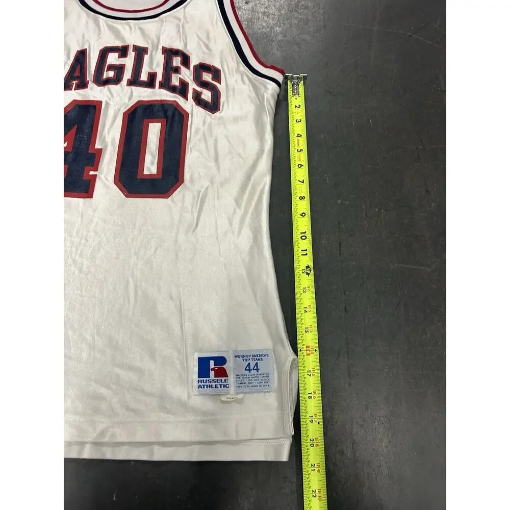 Vintage Russell Athletics Eagles Basketball‎ Jersey Men’s Size 44 White/Red #40